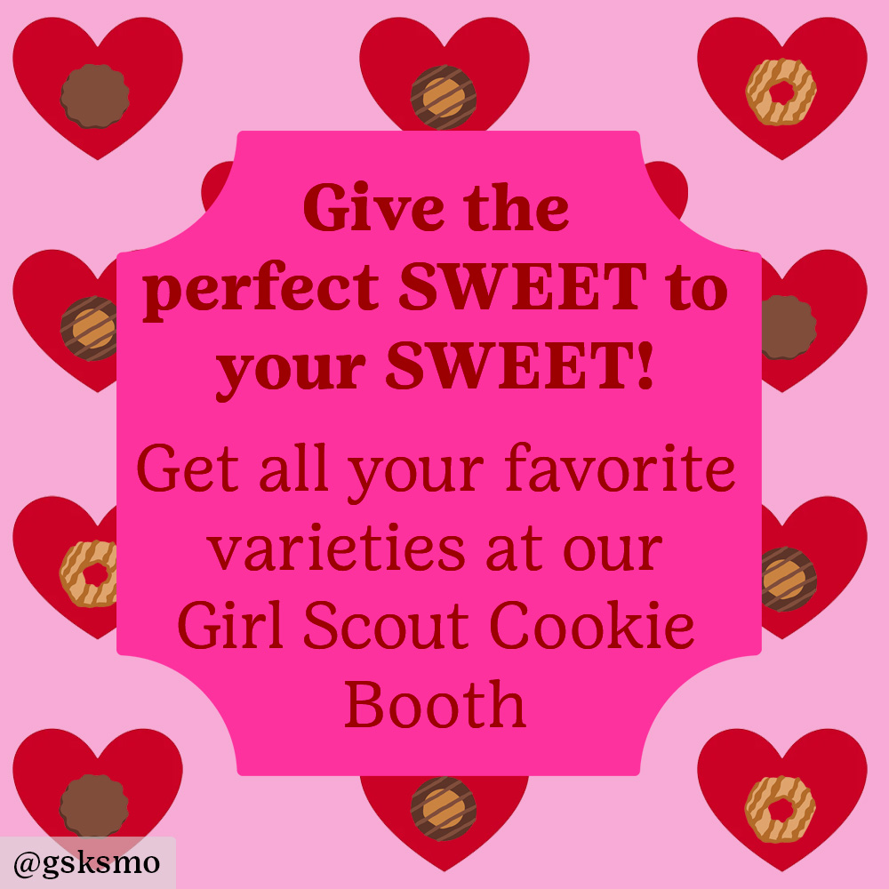 Visit our Girl Scout Cookie Booth graphic